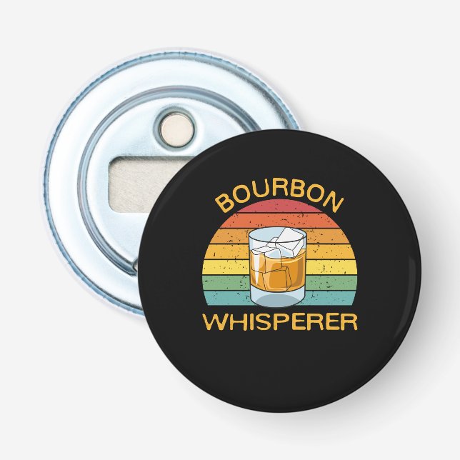 Bourbon Whisperer Whiskey Bourbon Drink Geschenk Flaschenöffner (Vorderseite)