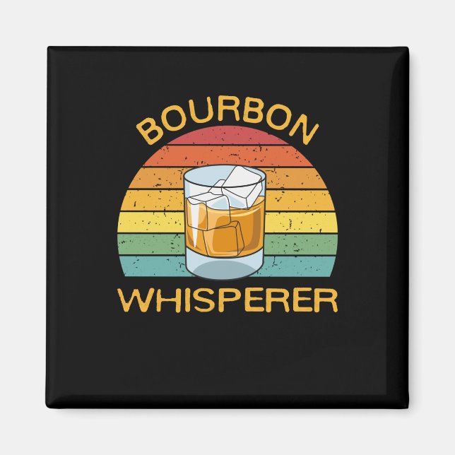 Bourbon Whisperer Whiskey Bourbon Drink Geschenk Magnet (Vorne)