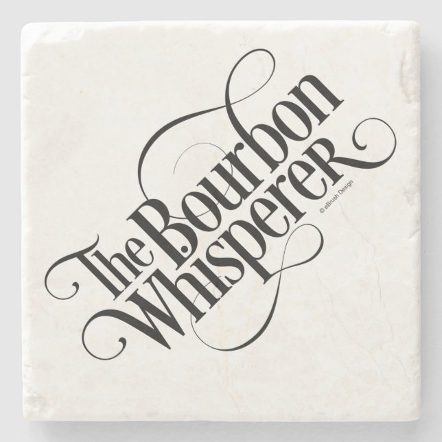 BourbonWhisperer Steinuntersetzer (Vorderseite)