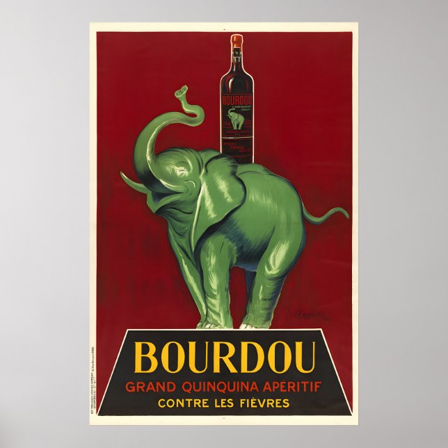Bourdou Vintage Aperitif Poster (Devant)