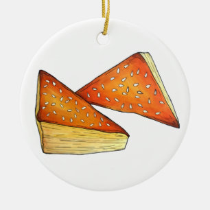 Bourekas Savory Pastry Israelische Küche jüdische Keramik Ornament