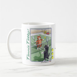 Bourgeon de chats tigrés de tennis et tasse