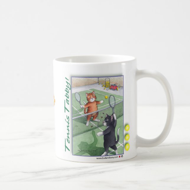 Bourgeon de chats tigrés de tennis et tasse (Droite)