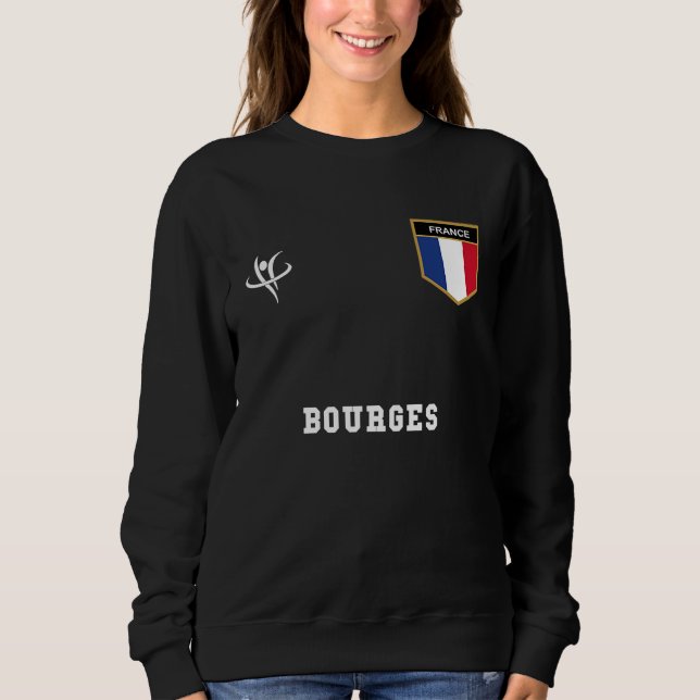 BOURGES France Vintage Sports Sweatshirt (Vorderseite)
