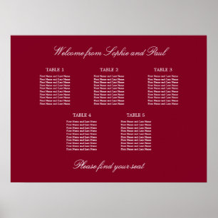 Bourgogne 5 Mariage de table Poster