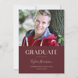 Bourgogne Carte photo diplômé avec Graduate Party