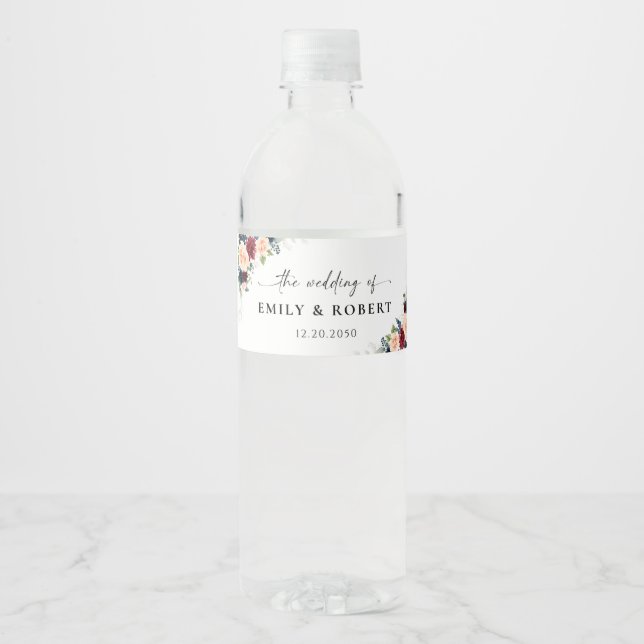 Bourgogne et Mariage de marine Étiquette de boutei (Devant)