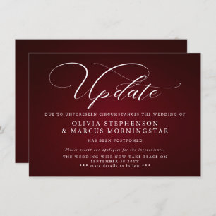 Bourgogne - Faire-part d'événement différé moderne