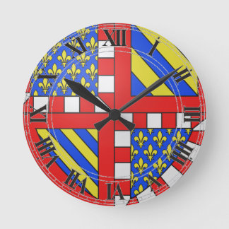 Bourgogne (Frankreich) Wappen Runde Wanduhr