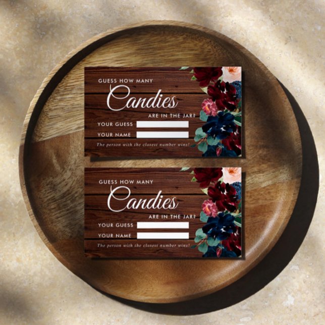 Bourgogne & Marine Combien de bonbons Carte de jeu (Créateur téléchargé)