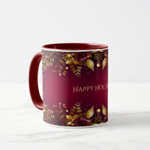 Bourgogne Rouge or Fleurs de Fête Mug