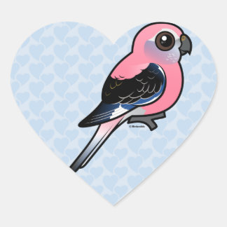 Bourke's Parakeet Herz-Aufkleber