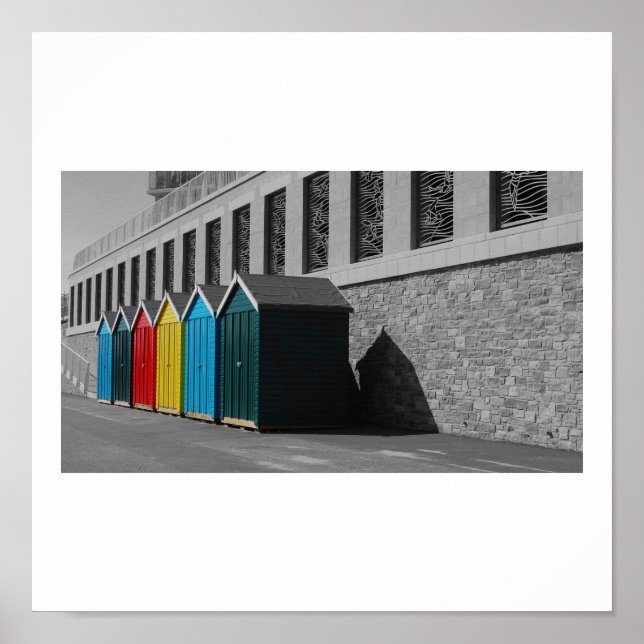 Bournemouth Beach Huts Poster (Vorne)