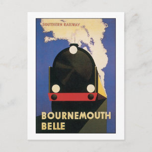 Bournemouth Belle Vintage Reiseplakat Postkarte