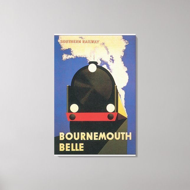 Bournemouth Belle Vintage Travel Poster Leinwanddruck (Vorderseite)