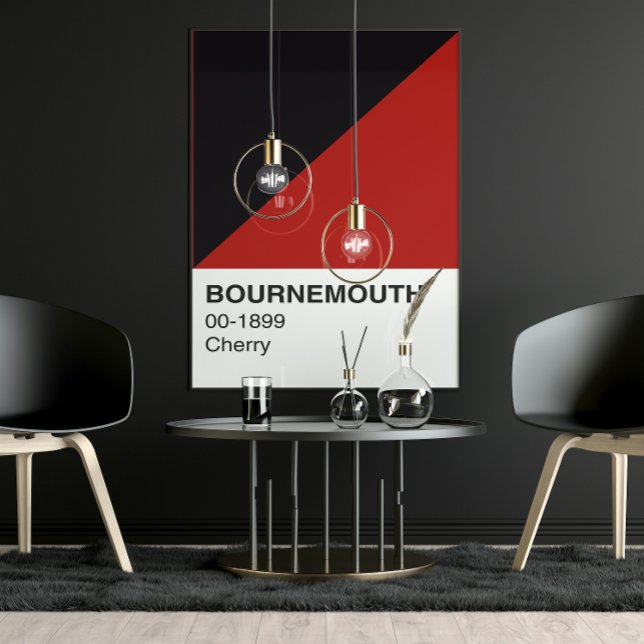 Bournemouth Cherry Red and Black - Vollbreite Poster (Von Creator hochgeladen)