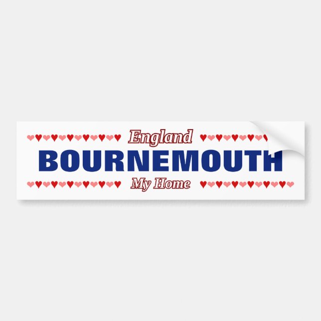 BOURNEMOUTH - Meine Zuhause - England Rote und ros Autoaufkleber (Vorne)