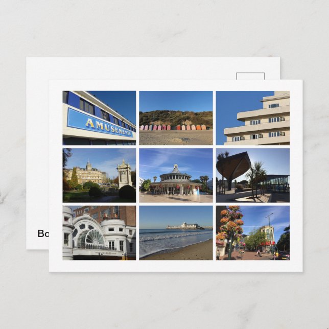 Bournemouth Postkarte (Vorne/Hinten)