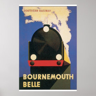 Bournemouth-Schönheits-Vintages Reise-Plakat Poster