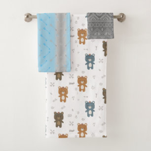 Bours Tribaux mignons Gris et Bleu