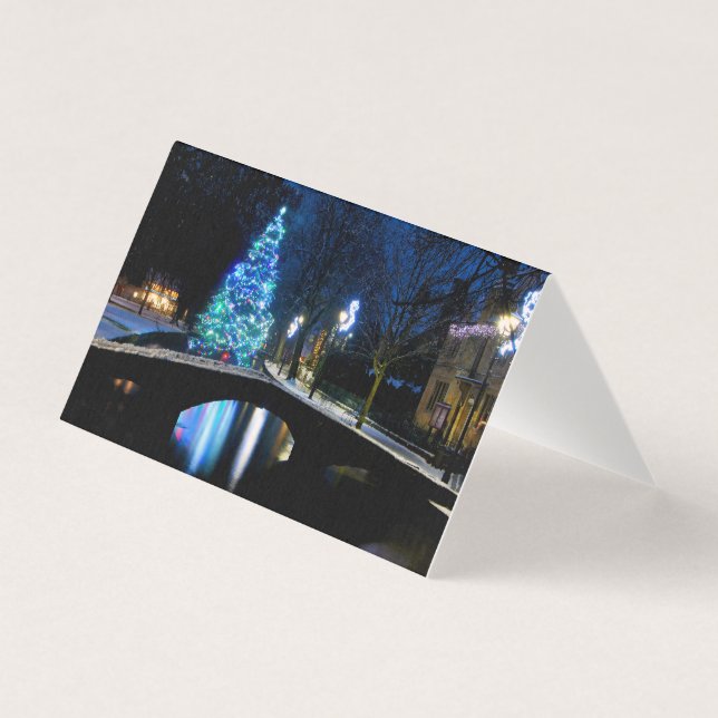 Bourton auf dem Wasser Weihnachtsbaum Cotswolds (Vorderseite)