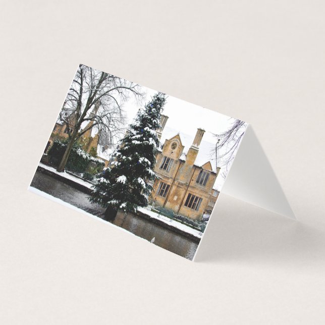 Bourton auf der Weihnachtsbaum-Cotswolds-Karte (Vorderseite)