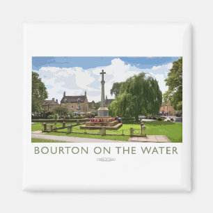 Bourton on the Water Eisenbahnplakat Magnet