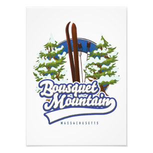 Bousquet Mountain Massachusetts Ski-Logo Fotodruck