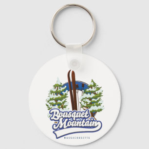 Bousquet Mountain Massachusetts Ski-Logo Schlüsselanhänger