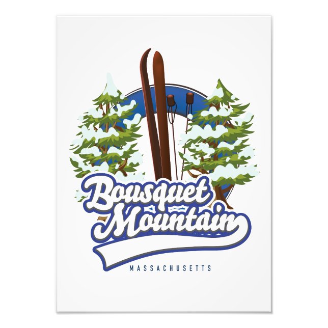 Bousquet Mountain Massachusetts Skilogos Fotodruck (Vorne)