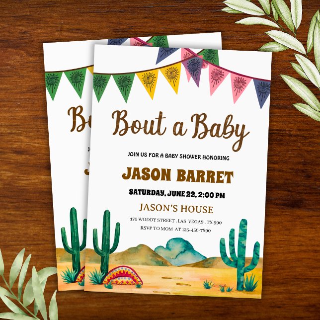 "Bout a Baby" Dusche im Südwesten des Babys Einladung ("'Bout a Baby" Southwestern Baby Shower Invitation
)