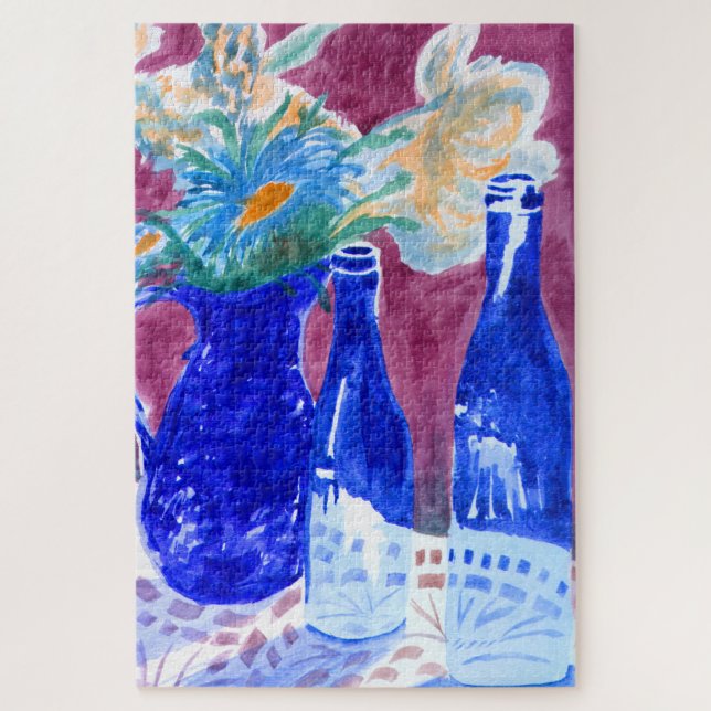 Bouteille bleue Encore Vie Puzzle (Vertical)
