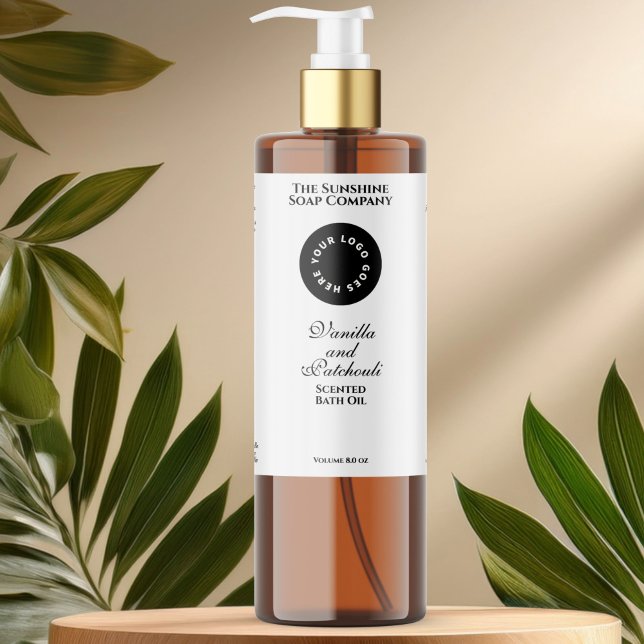 Bouteille cosmétique blanche imperméable étiquette (Créateur téléchargé)