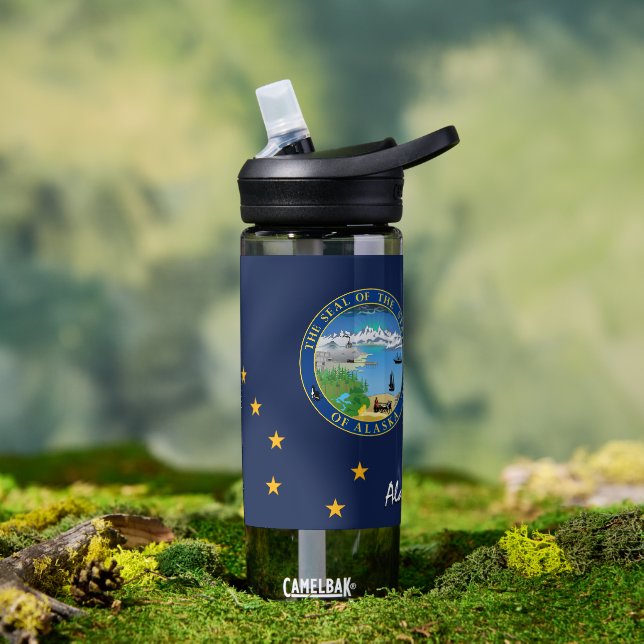 bouteille d'Alaska, drapeau patriotique de l'Alask (Extérieur)