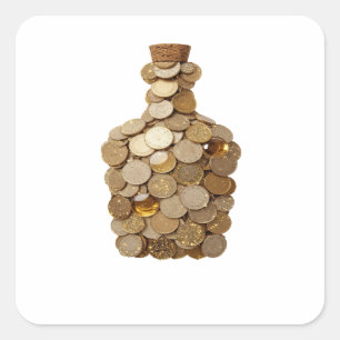 Bouteille d'argent SNAPPY MONEY Autocollant d'art
