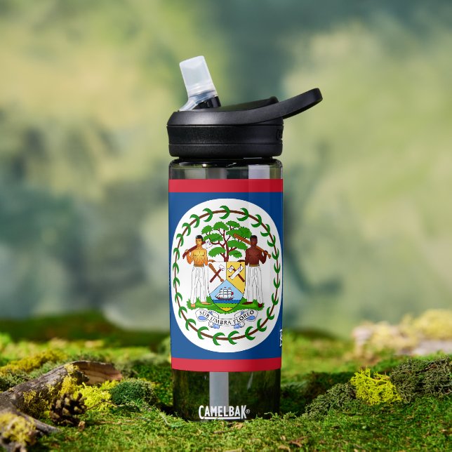 bouteille de Belize, drapeau bélizien patriote (Extérieur)
