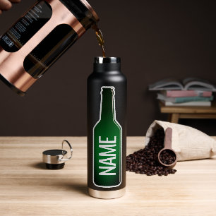 Bouteille de bière verte amusante bouteille d'eau