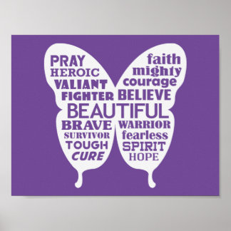 BOUTEILLE DE CANCER - Affiche ENCOURAGEANTE