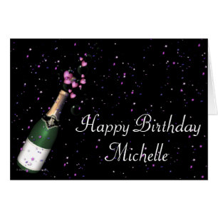 Bouteille de champagne avec Confetti Bonne carte d