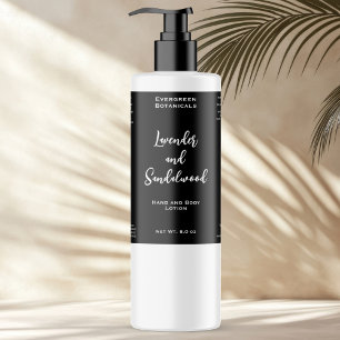 Bouteille de cosmétique imperméable noir étiquette