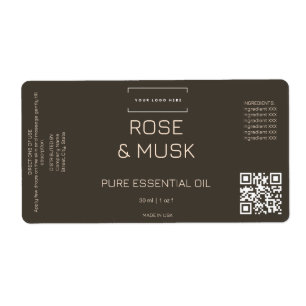 Bouteille de Étiquette à huile cosmétique Logo ave