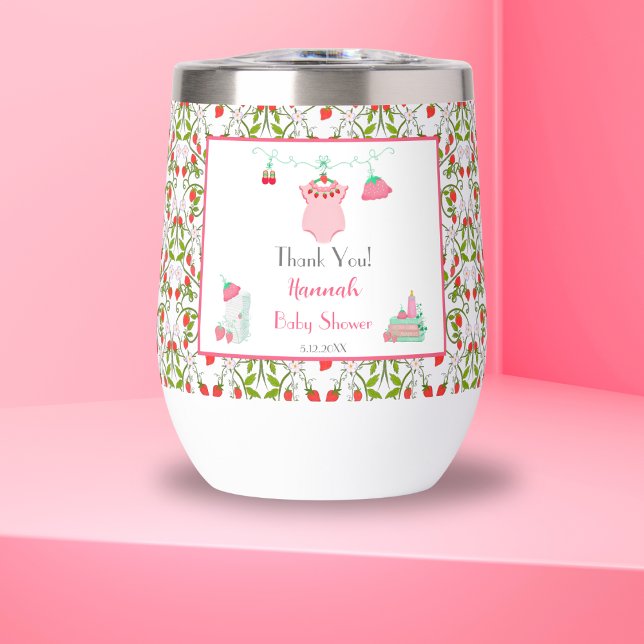 Bouteille De Fraise Avec Baby shower Motif (This is sweetly tailored, heartwarmingly thematic, personally cherished, adorably practical delight.)