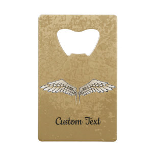 Bouteille de la carte de crédit ailes beige