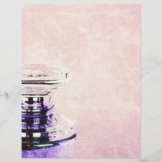 Bouteille de parfum romantique vintage papeterie (Devant)