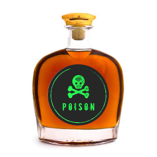 Bouteille de poison - Bouteille d'alcool étiquette