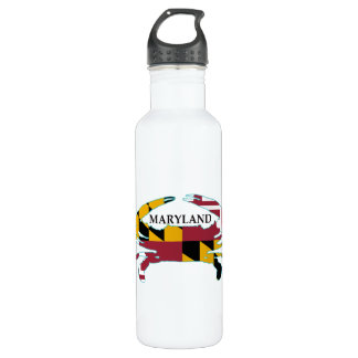 Bouteille de sport de crabe de drapeau du Maryland
