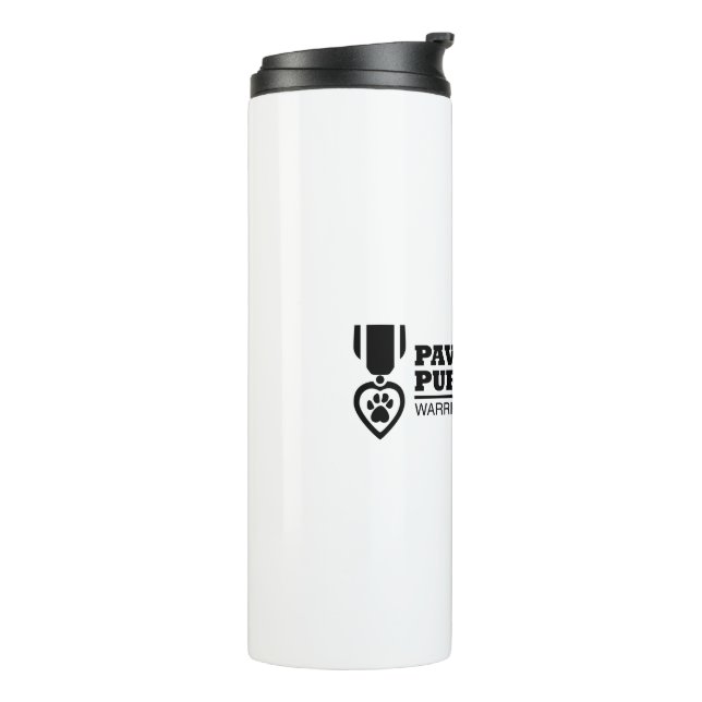 Bouteille de tambour thermique - Blanc avec logo n (Tourné sur la gauche)