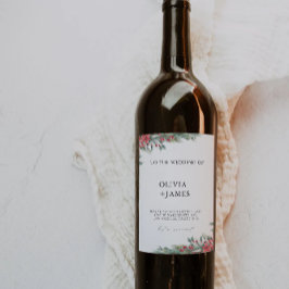 Bouteille de vin de Noël étiquette Modèle 