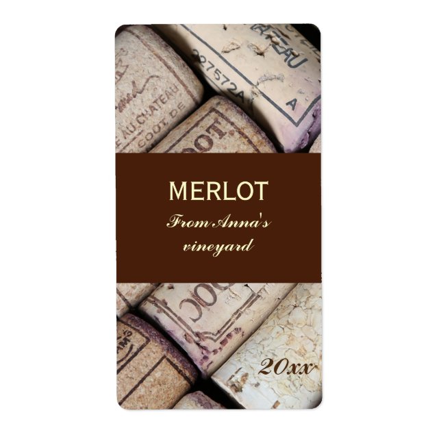 Bouteille de vin étiquette (Devant)