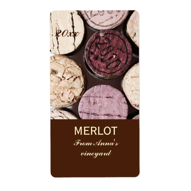 Bouteille de vin étiquette (Devant)